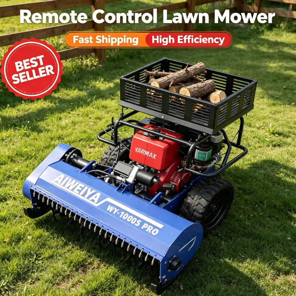 Customized Factory Direct Remote Control Lawn Mower Self Propelled Lawn Mower High Efficiency Fast Delivery