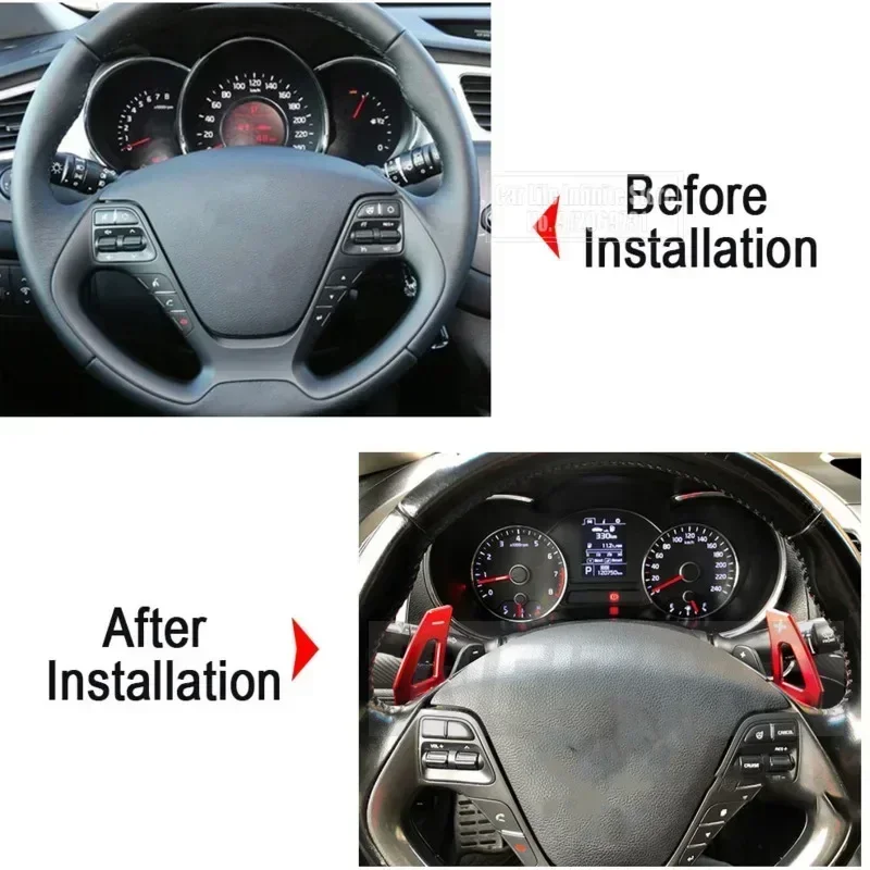 Car Accessories Paddle Shift For KIA K3 Forte Koup SX 2015 2016 GT SW 2013 2014 Car Steering Wheel Shifter DSG Stickers