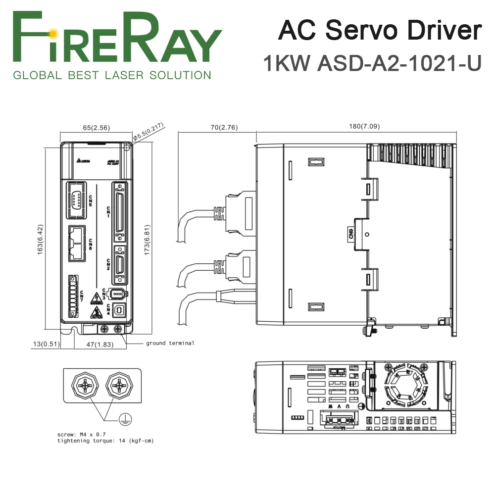 FireRay 1KW AC Servo Driver A2 Series ASD-A2-1021-U ASD-A2-1021-L ASD-A2-1021-E ASD-A2-1021-M