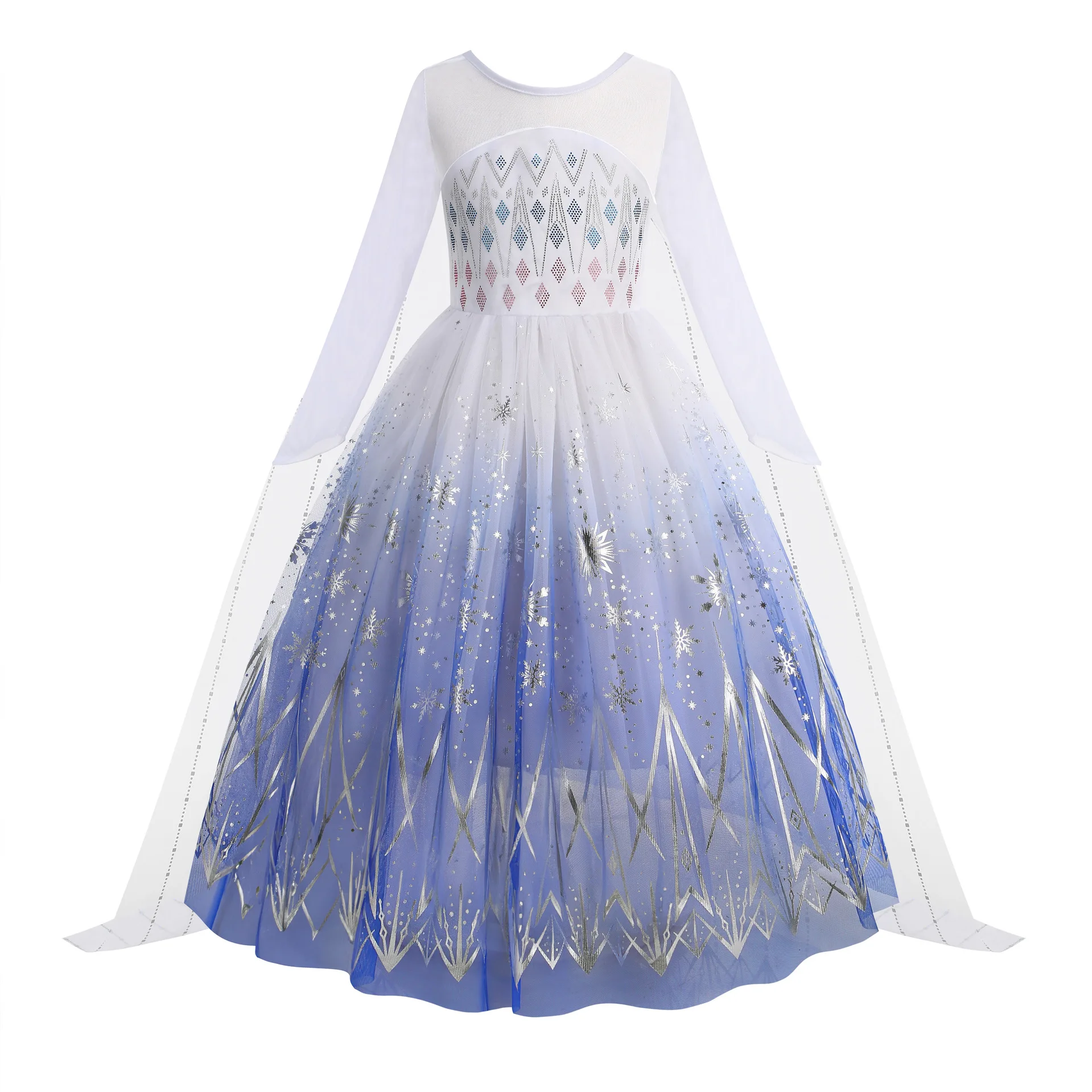 Anna Elsa Prinzessin Mädchen Kostüm Winter Schneekönigin Kostüm Karneval Party Halloween Kinder Karneval Geburtstagsfeier Kleidung