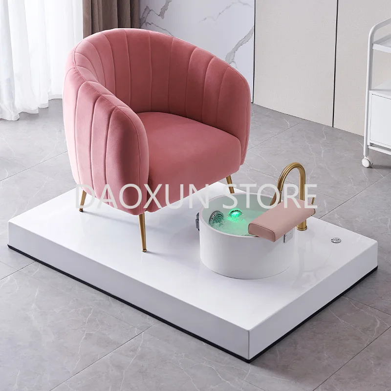 Pink Comfort Manicure Chair Nails Salon Support Throne Pedicure Sofa Foot Spa Sillon De Pedicura Beauty Salon Furniture MQ50XZ