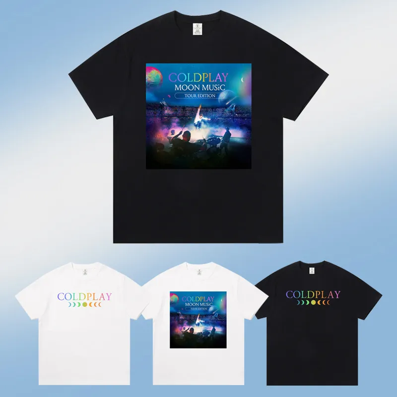 Coldplay Concert Support T-shirt for The Band's Tour and Apparel for The Tour Stop in The US