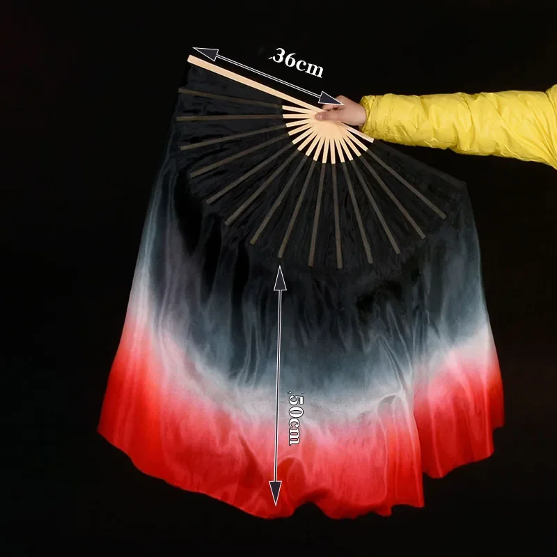 Bellydance Silk Veils Light Weight Flowy Belly Dancing Veil Pairs Black Red Gradient Jiaozhou Dancer Practice Show Pros 2 Layers