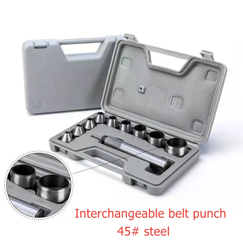 

Набор сверхмощных полых дыроколов 5-32 мм, сменные 45 # Штампы из углеродистой стали, профессиональные инструменты для штамповки кожи