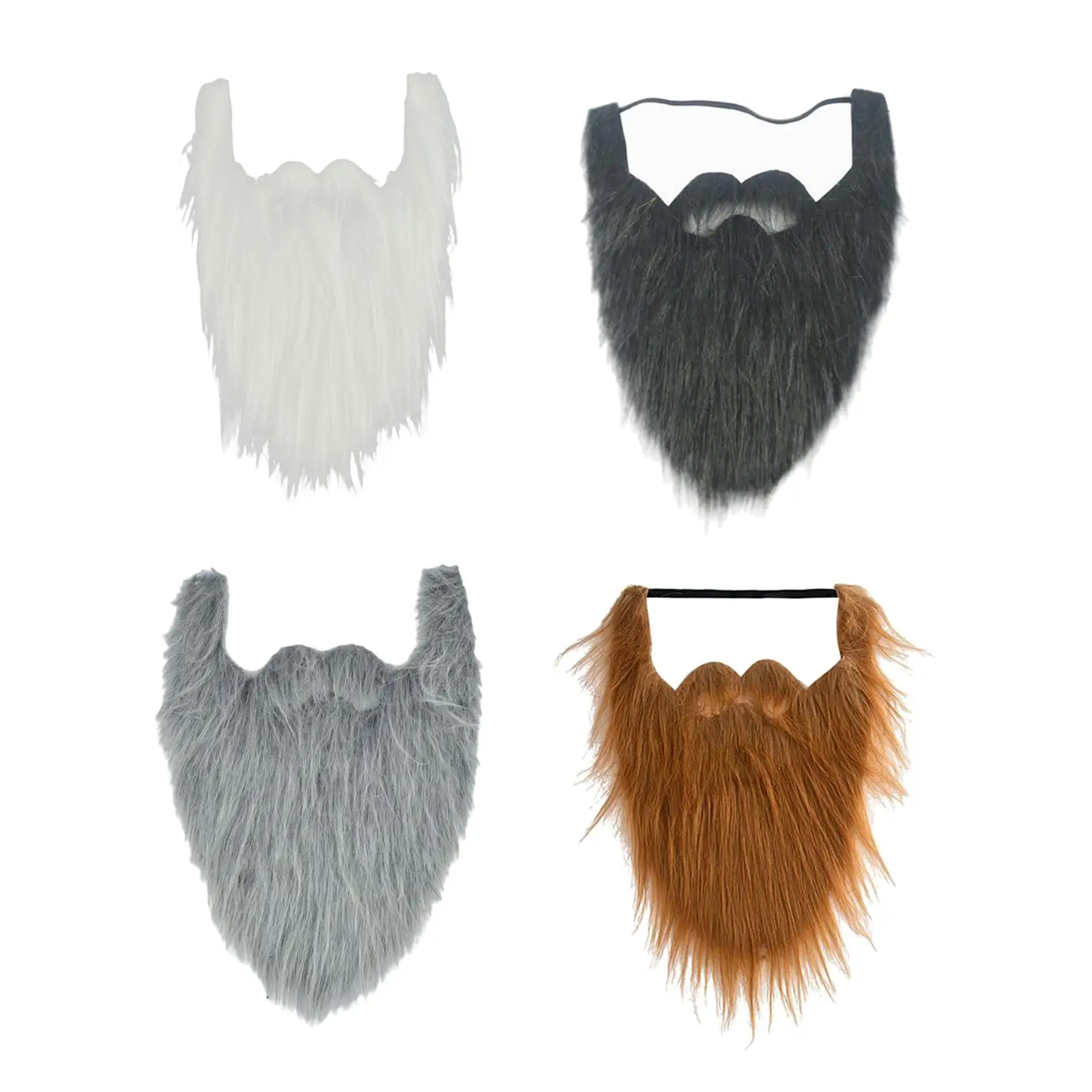 Novelty Mustaches Costume Props Cosplay Party Supplies Long Fake Beard for