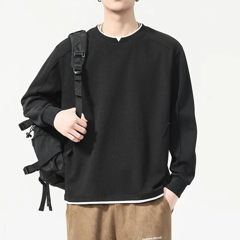 

Мужские толстовки без капюшона для мужчин, уличная одежда, модные, классические, городские, комфортные, для взрослых, в студенческом стиле, с короткой молнией, зимние, термо.