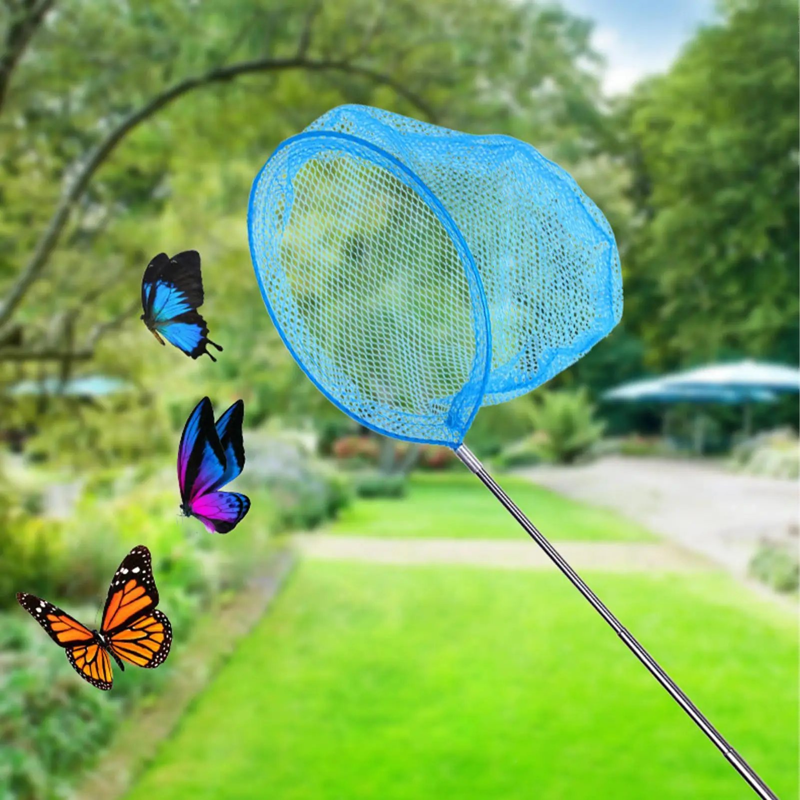 Stainless Steel Catcher Small Fishing Net Butterfly Net Anti Slip For Beach Aquarium Pool Outdoor Games Garden Park Farm Lawn