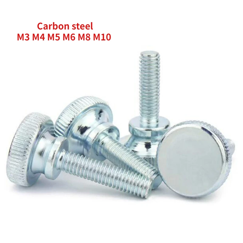 4-60pcs M3 M4 M5 M6 M8 M10 GB834 Knurl High Step Head Hand Tighten Thumb Screw Curtain Wall Glass Lock Thumbscrew Adjust