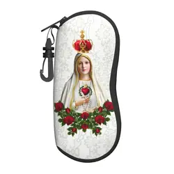 Custom Our Lady Of Fatima Virgin Mary Shell Eyeglasses Case Cute Portugal Rosary Catholic Glasses Case Sunglasses Box Pouch