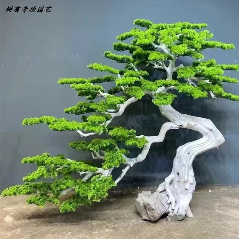 

Simulated welcome pine, fake tree, large cedar, Arhat, beauty pine shopping mall hotel bonsai decorative modeling