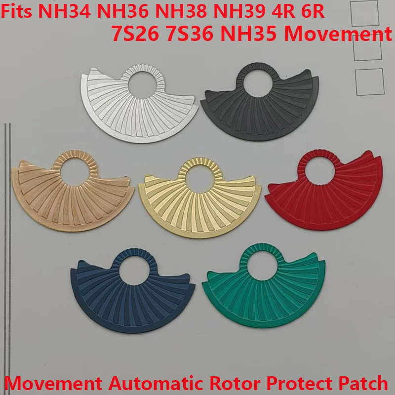 NH35 NH36 Automatic Hammer Rotor Metal Patch Fits NH35 4R35 4R36 NH36 NH38 6R 7S Movement SKX007 Watch Rotor Repair Guard Parts