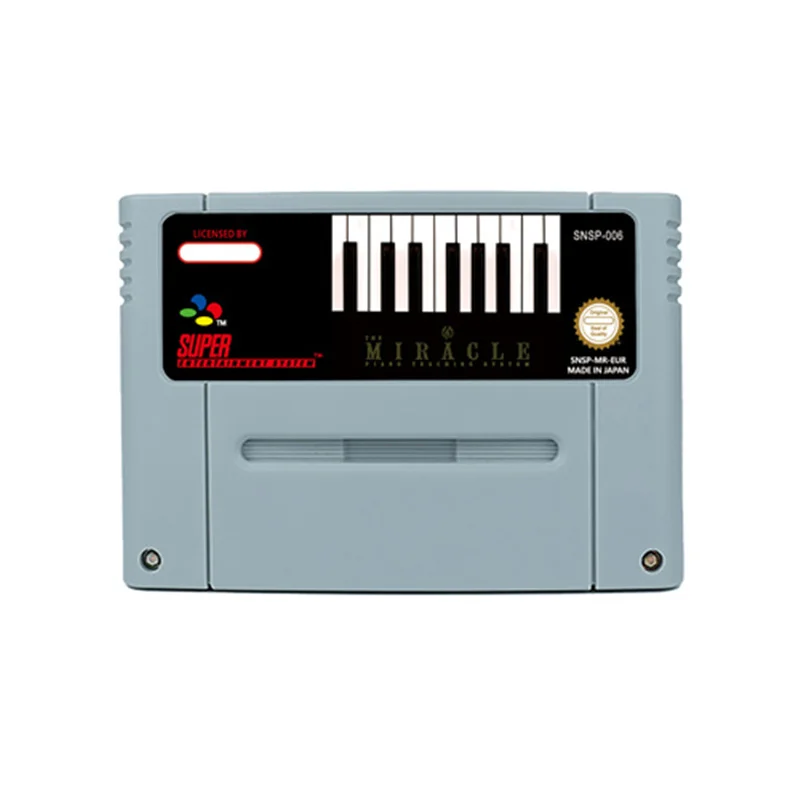 The Miracle Piano Teaching System Action Game for SNES 16 Bit Retro Cart Children Gift