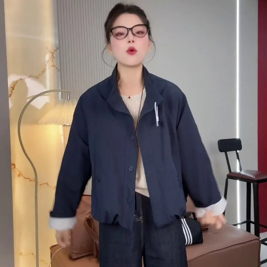 Vintage dupla face usar jaquetas feminino outono harajuku streetwear casual blusão bf coreano lapela uniforme de beisebol