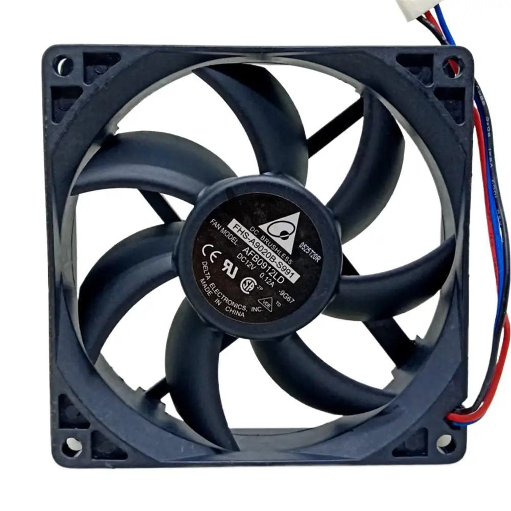 مروحة محورية 8 سم لمروحة دلتا 80 مم 12 فولت AFC0812D مروحة تبريد وحدة المعالجة المركزية لخادم الكمبيوتر، محمل كروي مزدوج، التحكم في سرعة PWM #4
