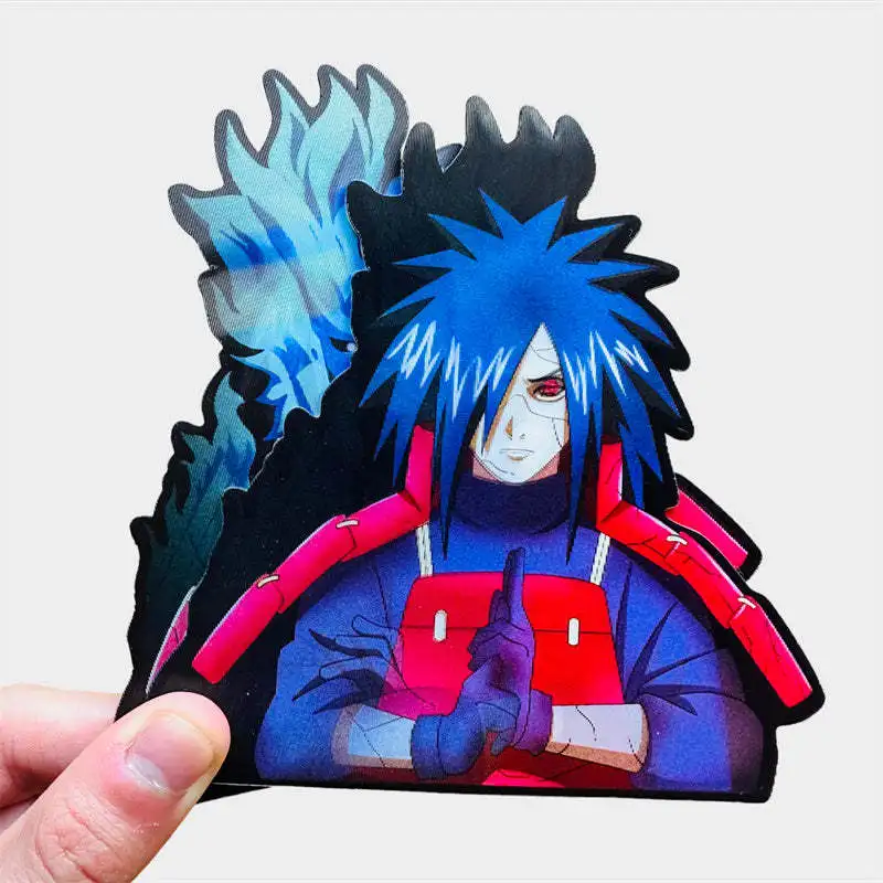 Anime Naruto Sticker 3D Gradient Madara Susanoo Stickers Creative Car Sticker Notebook Luggage Waterproof Decal Kids Toy Gift