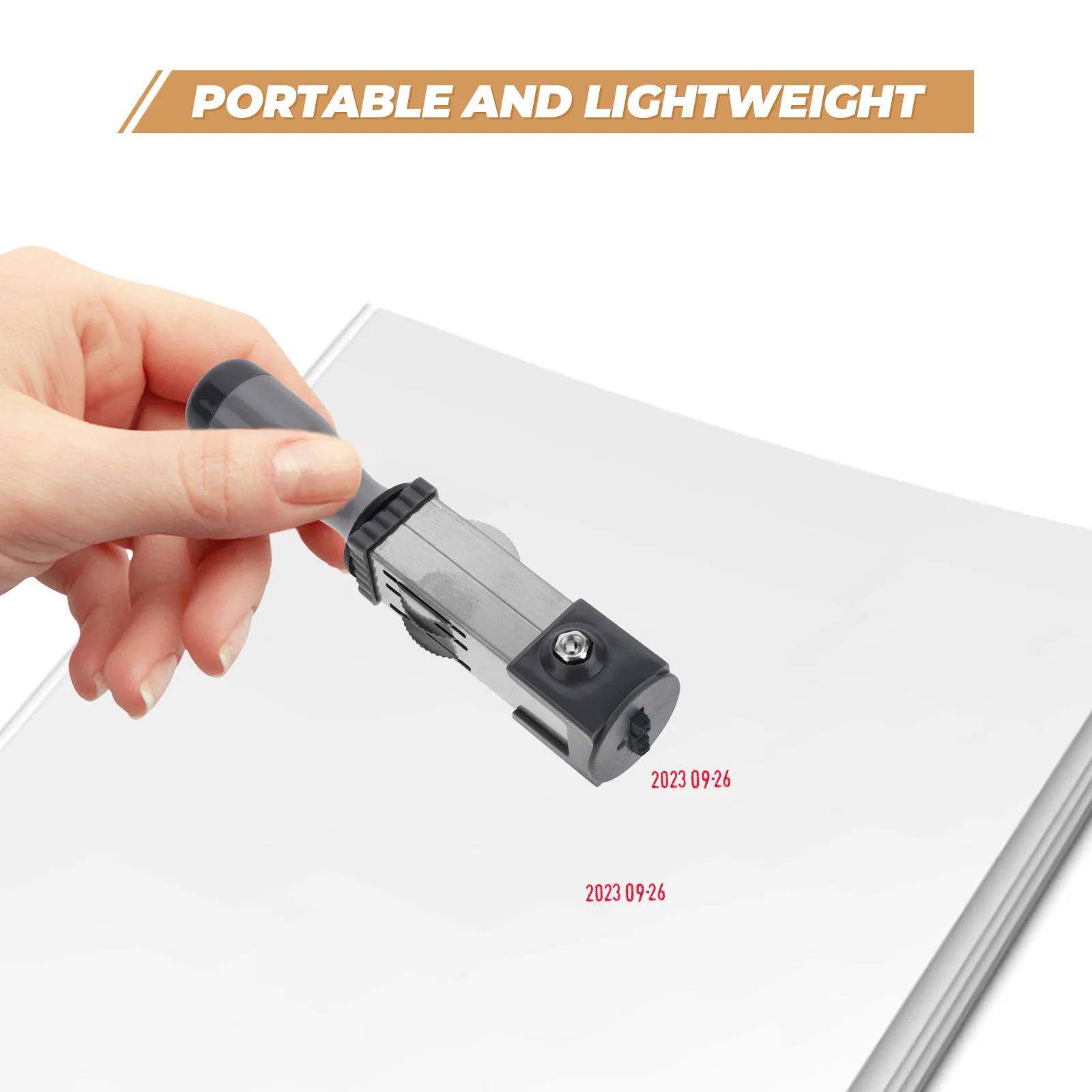 Handheld Date Stamper Material For Eggs 21MM Round Multi-use Self Inking Time Roller Stamper Multipurpose Handheld Rolling Small