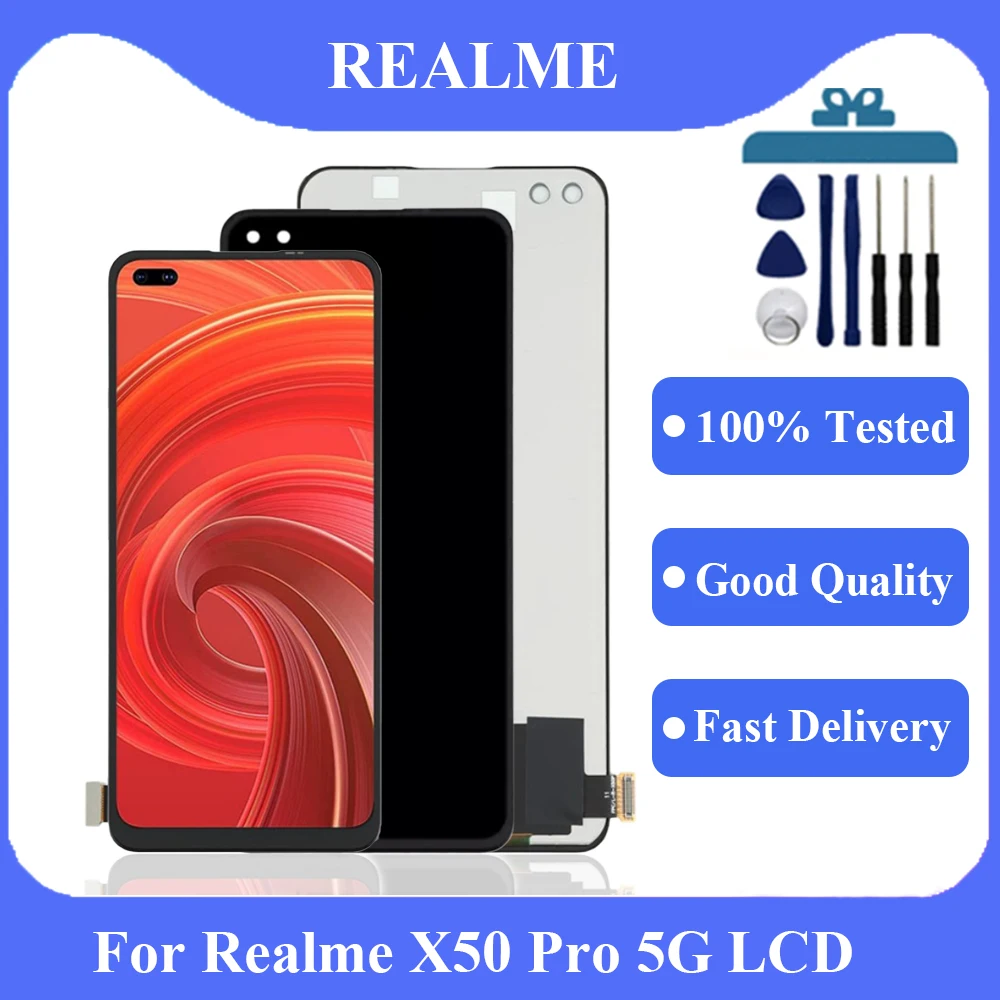 

TFT For OPPO Realme X50 Pro 5G RMX2075 RMX2071 RMX2076 LCD Display Screen Touch Digitizer Assembly For Realme X50 Pro LCD