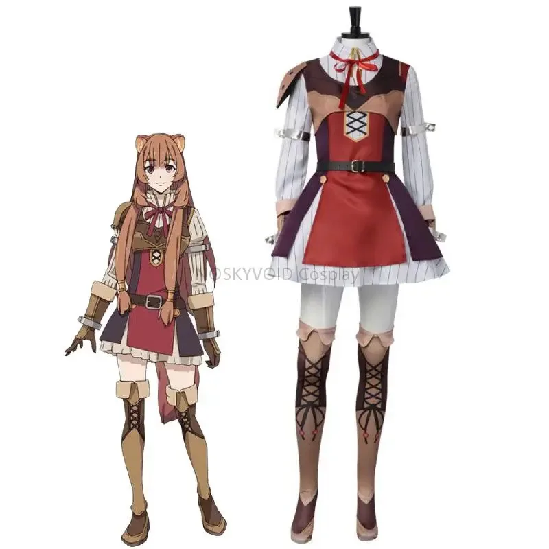 Sukienki i akcesoria do cosplayu Anime Raphtaria, The Rising of the Shield Hero, kostiumy Little Raccoon Raphtaria na Halloween.