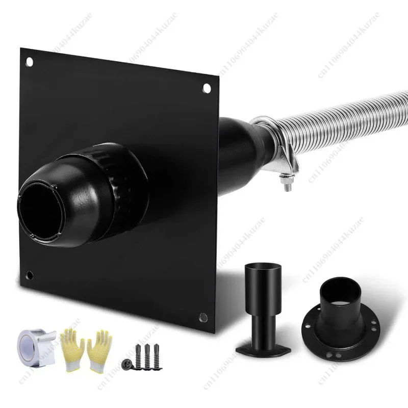 HLH Generator Exhaust Expansion Muffler Kit - with Thermal Insulation Wall Mounting Plate for Safe Waste Gas Discharge