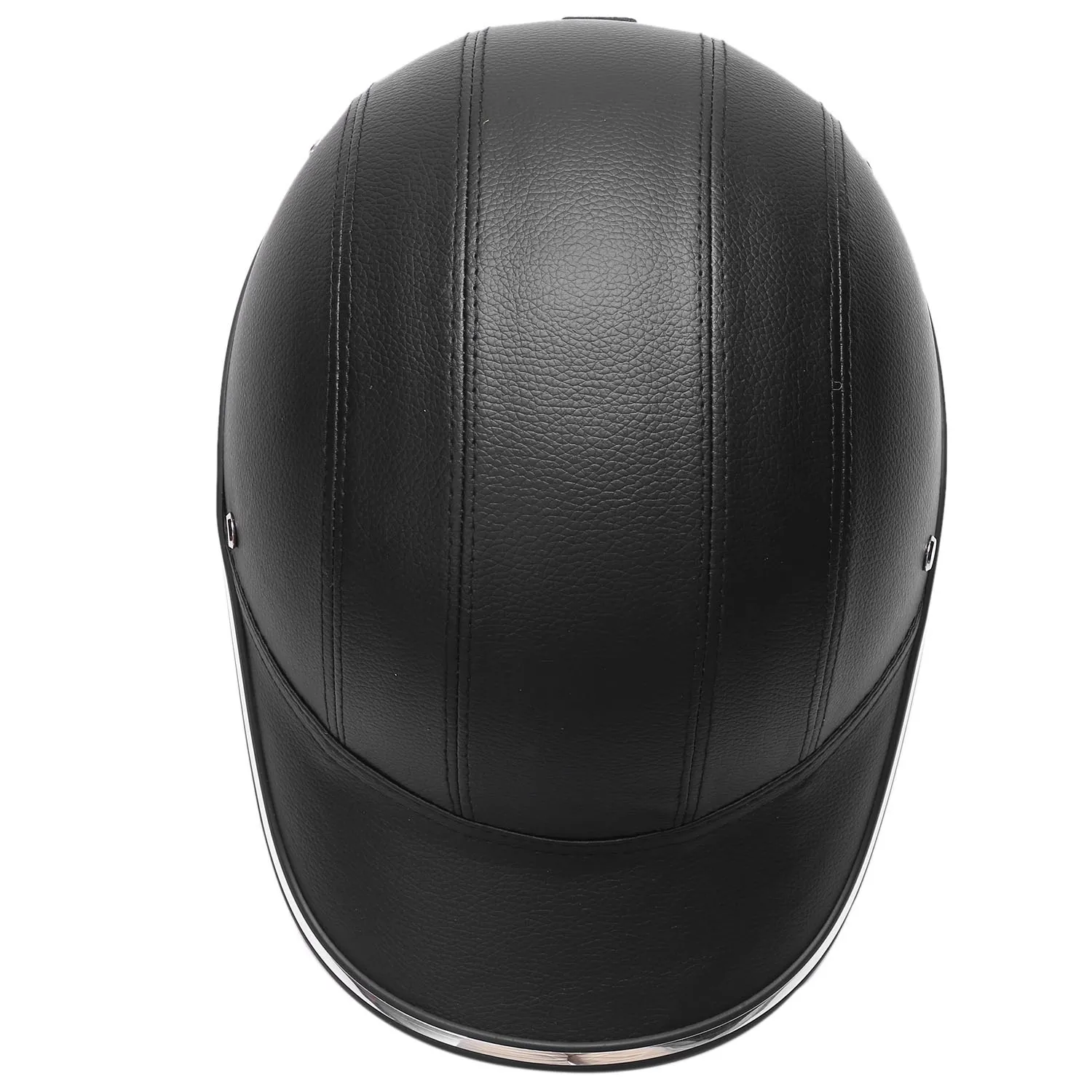 A64P-Motorcycle Leather Helmets Bike Scooter Half Open Face Protective Helmet Hard Hat-Safety Unisex Racer Helmet Baseball Cap-S