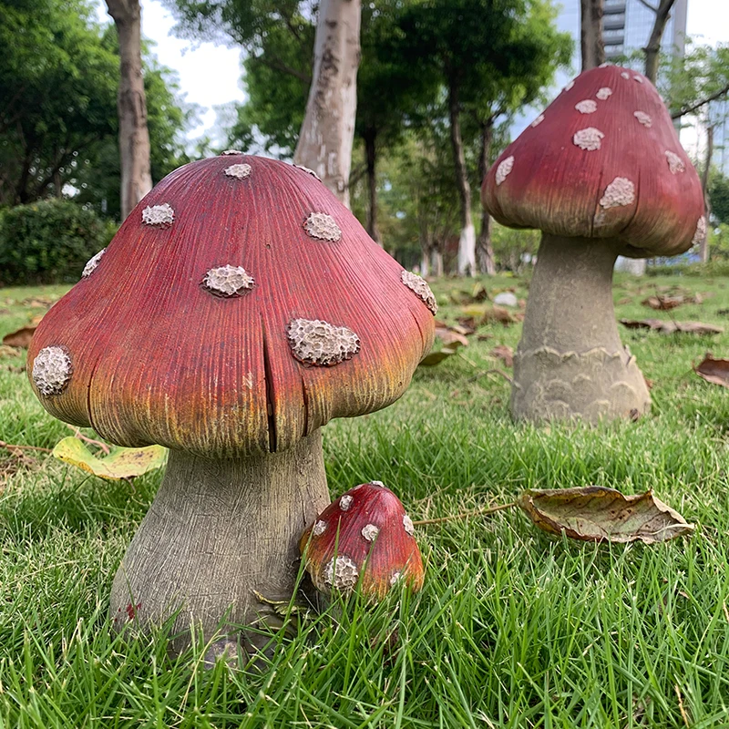 

Creative Simulation Mushroom Yard Outdoor Ornaments Courtyard Garden Lawn Decoration Layout Landscaping