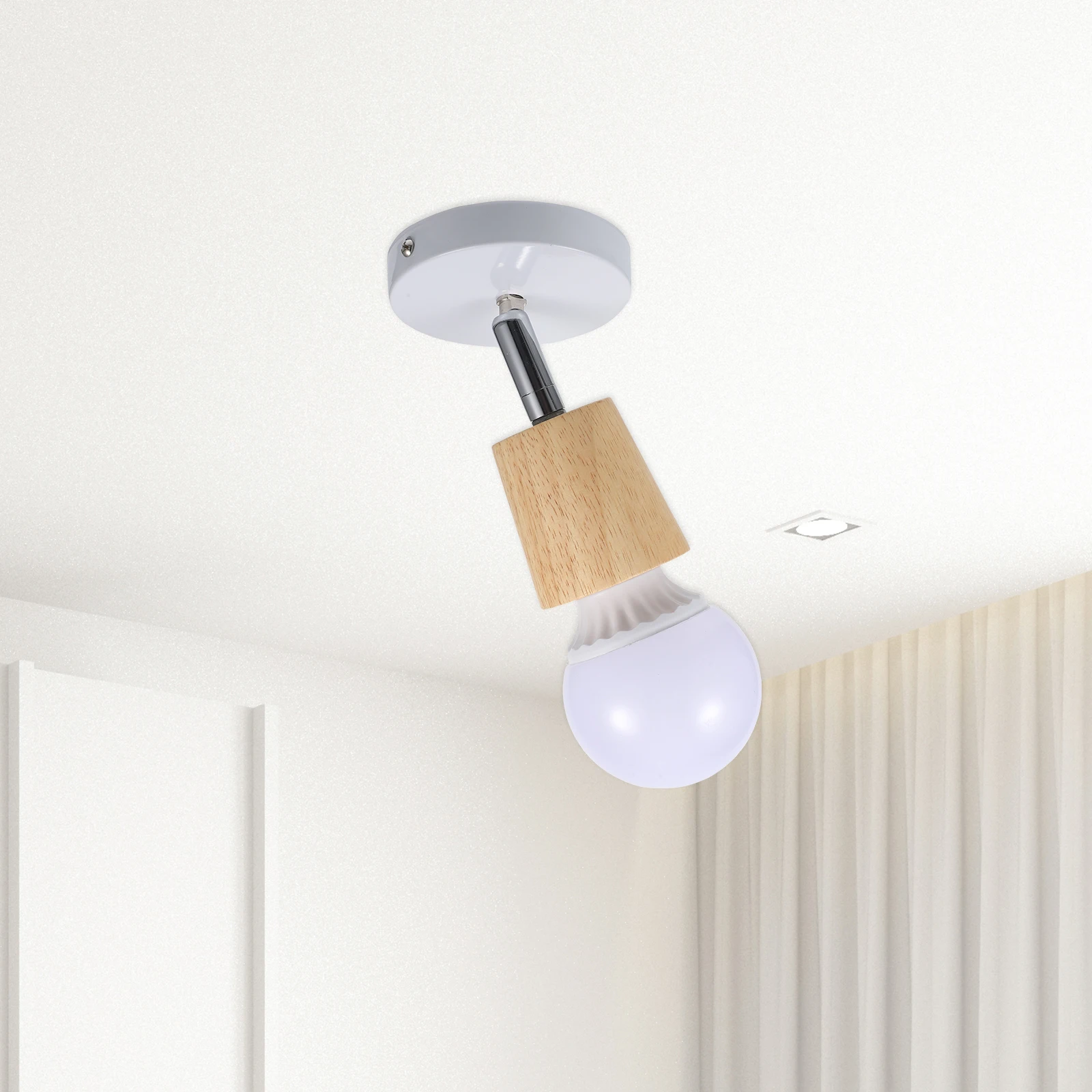 

Ceiling Spotlight Wooden Light Fixture Copper Wall Lamp Bedroom Living Room Indoor Hanging Lamps LED Chips Low Power High