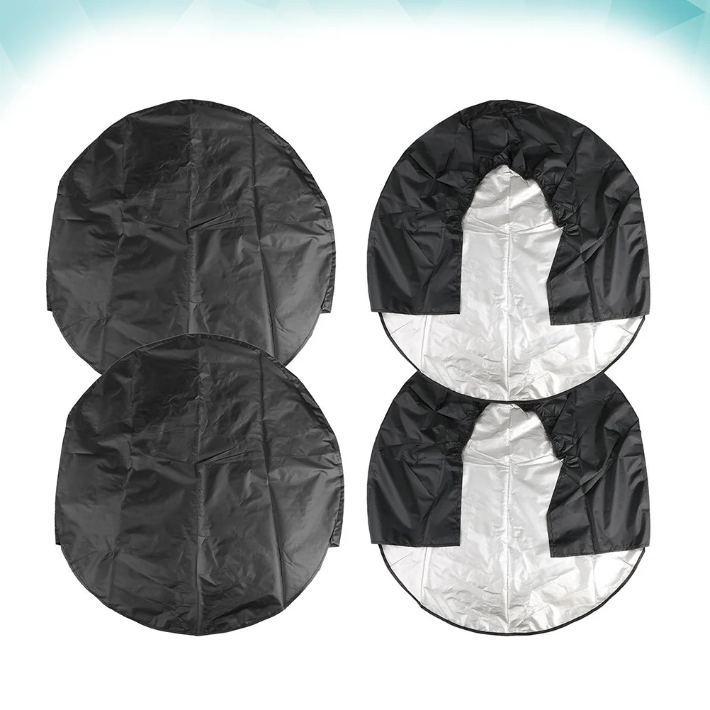 

4Pcs Tire Protection Covers Waterproof Dustproof 30-32 Inch Car Truck Rv Trailer Wheel Storage Bag Spare Tire Carrier