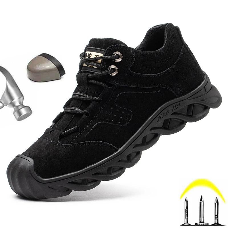 Male Indestructible Safety Shoes Man Anti-smashing Anti-puncture Work Safety Boots Men Work Sneakers Anti-scald Welding Shoes