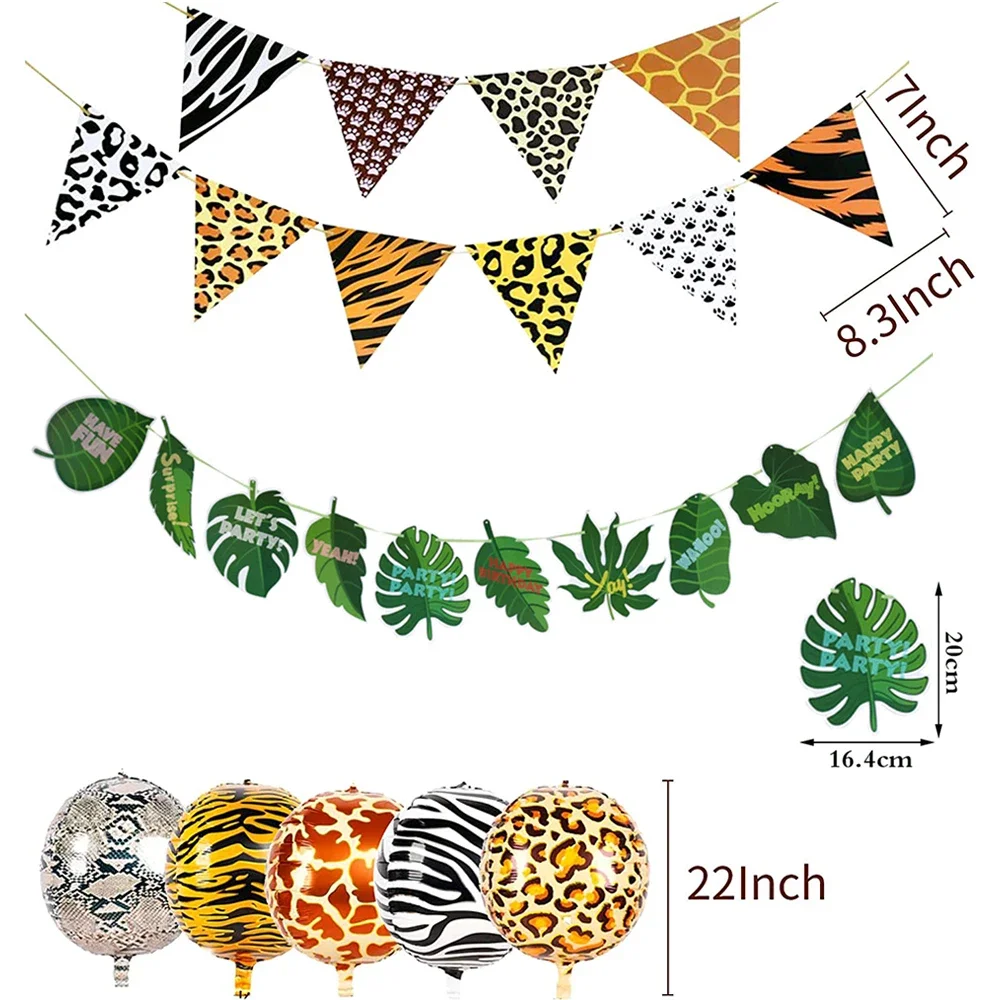 Dschungel Safari Geburtstag Dekore Folie Tier Ballon Salbei Grün Folie Geburtstag Nummer 0-9 Luftballons Kinder Safari Party liefert Gefälligkeiten – Detail 18