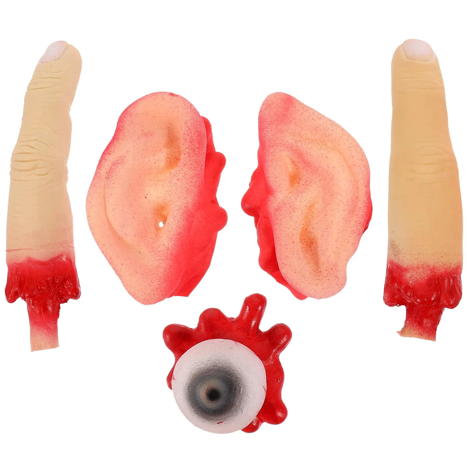 

Набор имитаций человеческих органов: пальцы, уши, глаза. Реквизит для розыгрышей на Хэллоуин и День дураков.