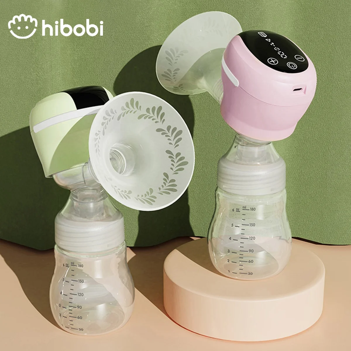 hibobi Electric Breast Pump LED Display Hands-Free Portable Milk Extractor Silent Automatic Milker