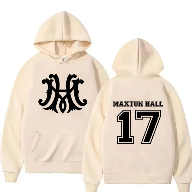 Maxton Hall Print Hoodie Women Autumn Winter Fashion Casual Streetwear Pullover Vintage Y2K Long Sleeve Fleece Sweatshirts