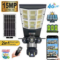 15MP 4G Solar Camera 10X Zoom Triple Lens Outdoor Triple Screens CCTV PIR Motion Detection Security Surveillance V380 Pro Kamera