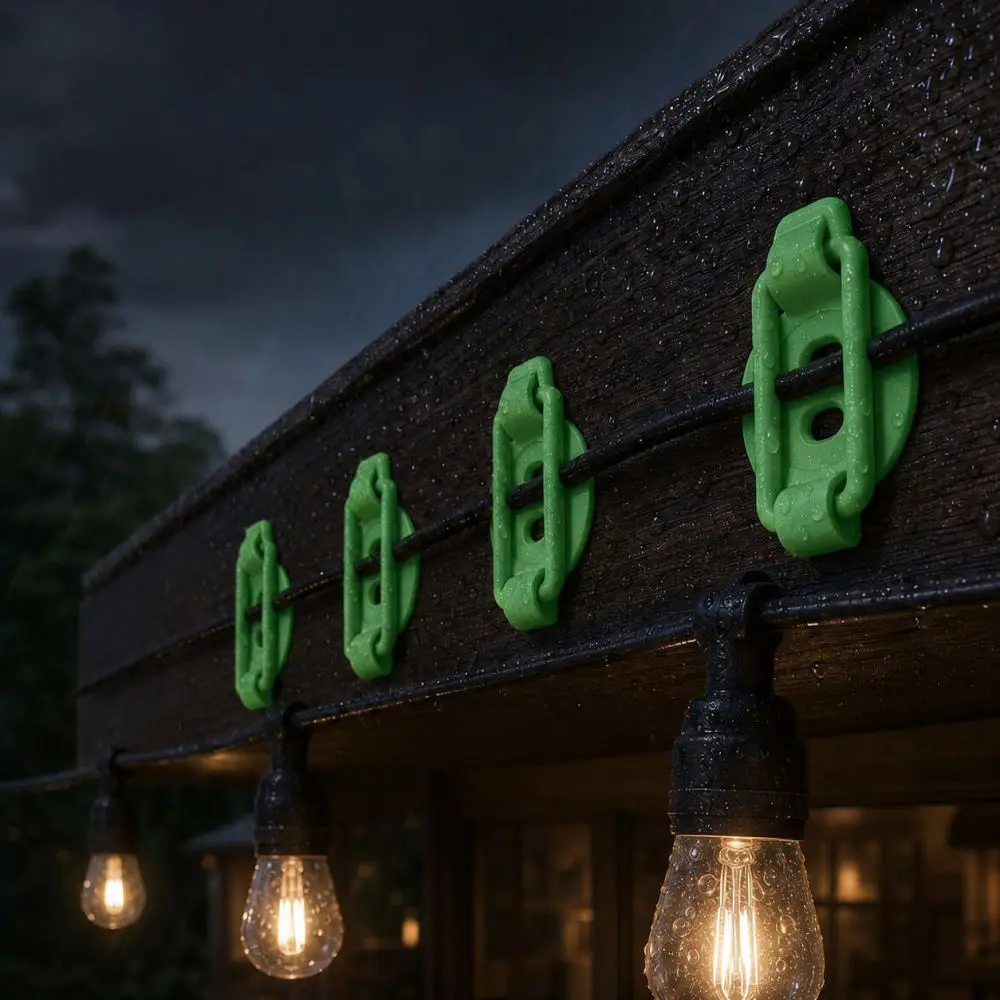Outdoor Patio String Light Hangers Adhesive Hooks For Wall Mount Decoration Cable Management Fastener Clip Tools