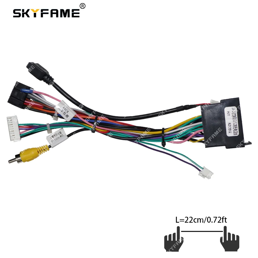 SKYFAME Car 16pin Wiring Harness Adapter Canbus Box Decode Android Radio Power Cabler For JAC Refine S2  JAC-RZ-02