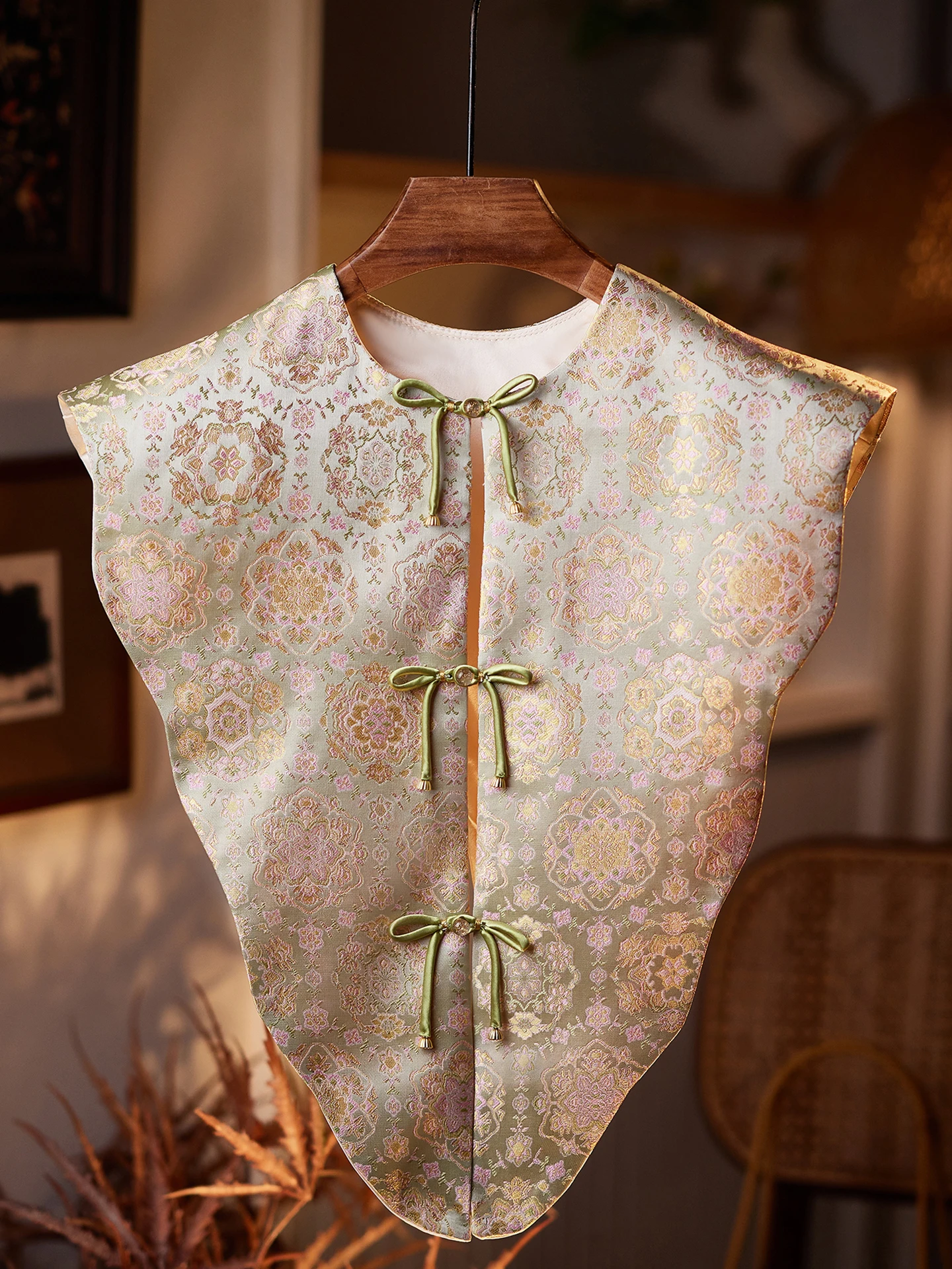 

Ele Totem Embroidery awl Buttoned ort Jaet for Women Chinese Sle Dr Cowl Ne Coat Casual Spring Wear