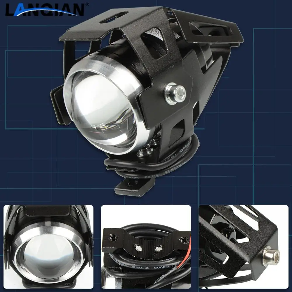 Motorcycle Headlight 125W Additional Spotlights Fog Lights Universal Auxiliary Led Driving Lamp For BMW R1200RT S1000R F800GT