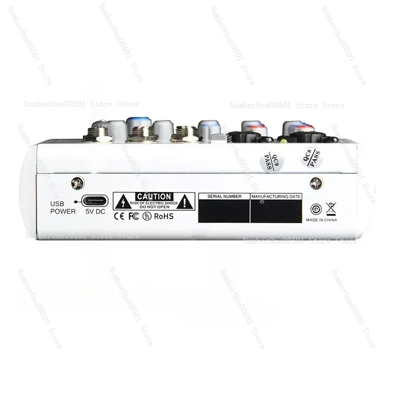 4-Channel Mini Audio Mixer with Bluetooth USB OTG  for PC Phone Karaoke Live Streaming Recording