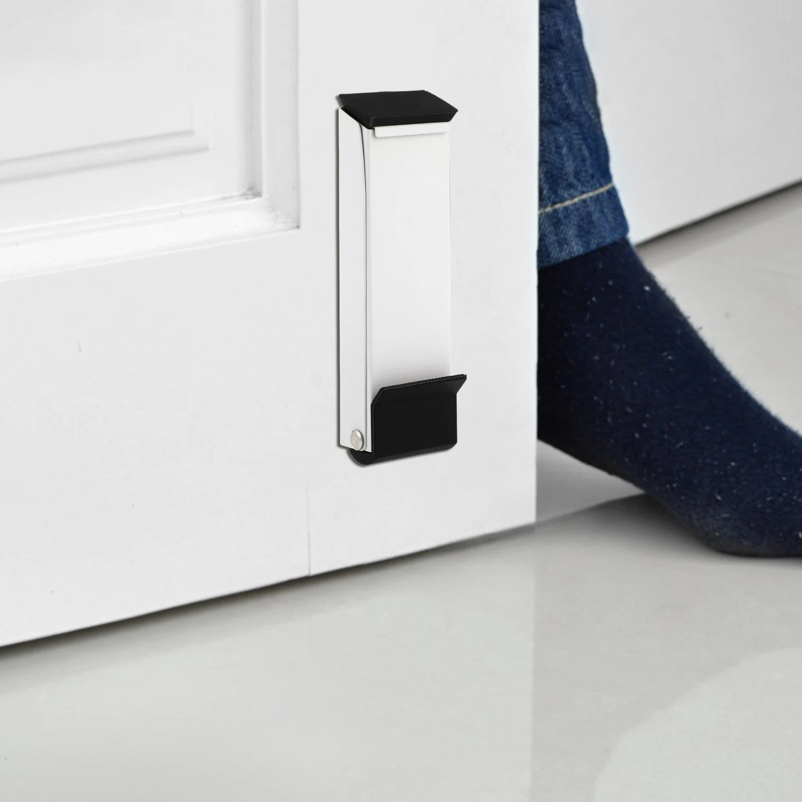 

Nail free Door Top Stopper Kick Down Adhesive No Drilling Foldable Slam Protector Security Safety Door Accessory Hardware