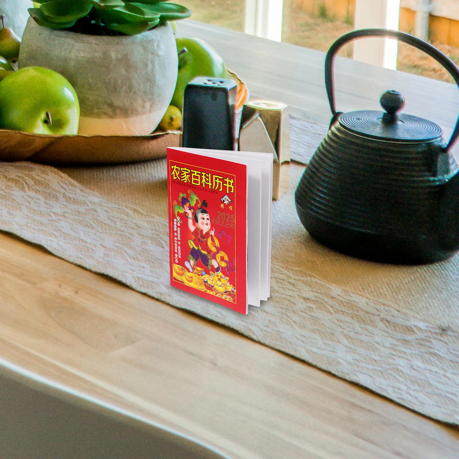 

Традиционный китайский календарь 2025, ежедневник, год змеи, фазы луны, зодиакальные мероприятия, настенный декор стола, культурное наследие