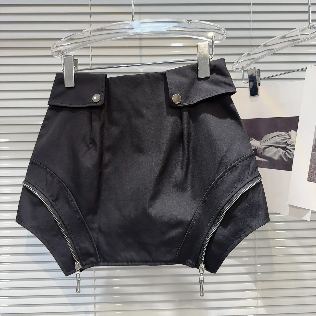 Street Sle American Hot Girl Asymmetrical Zipper Design Work Skirt  Skirt f Body Skirt ort Skirt Trendy New Arrival