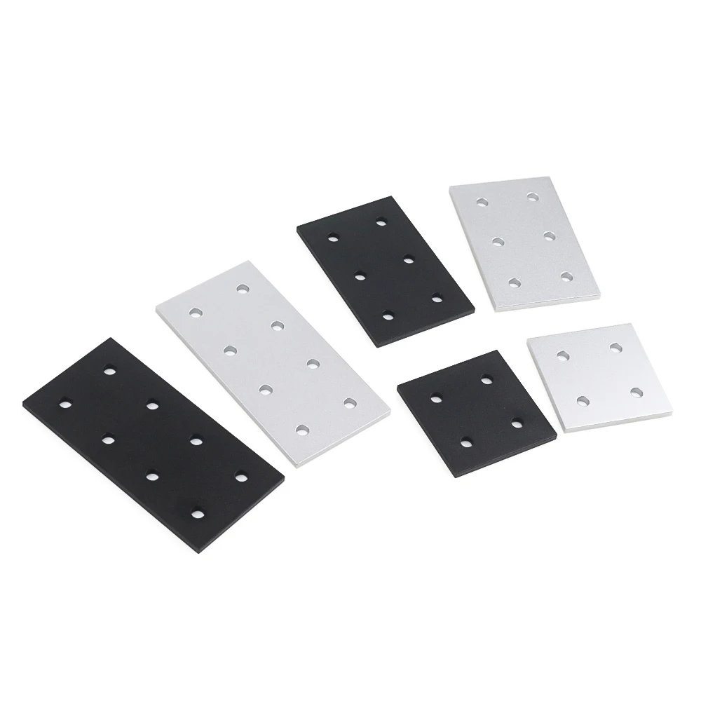 4Pcs Aluminum Profile Joining Strip Plate Connector 6060 4/6/8 Hole Fastener Joint Bracket for CNC Router V Slot Frame