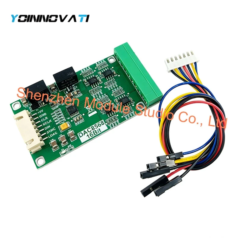 KDT8568DAC-053-DAC DAC8568 Module 16-Bit 8-Channel ±10V Output Low Speed Precision DAC SPI Interface for Arduino STM32