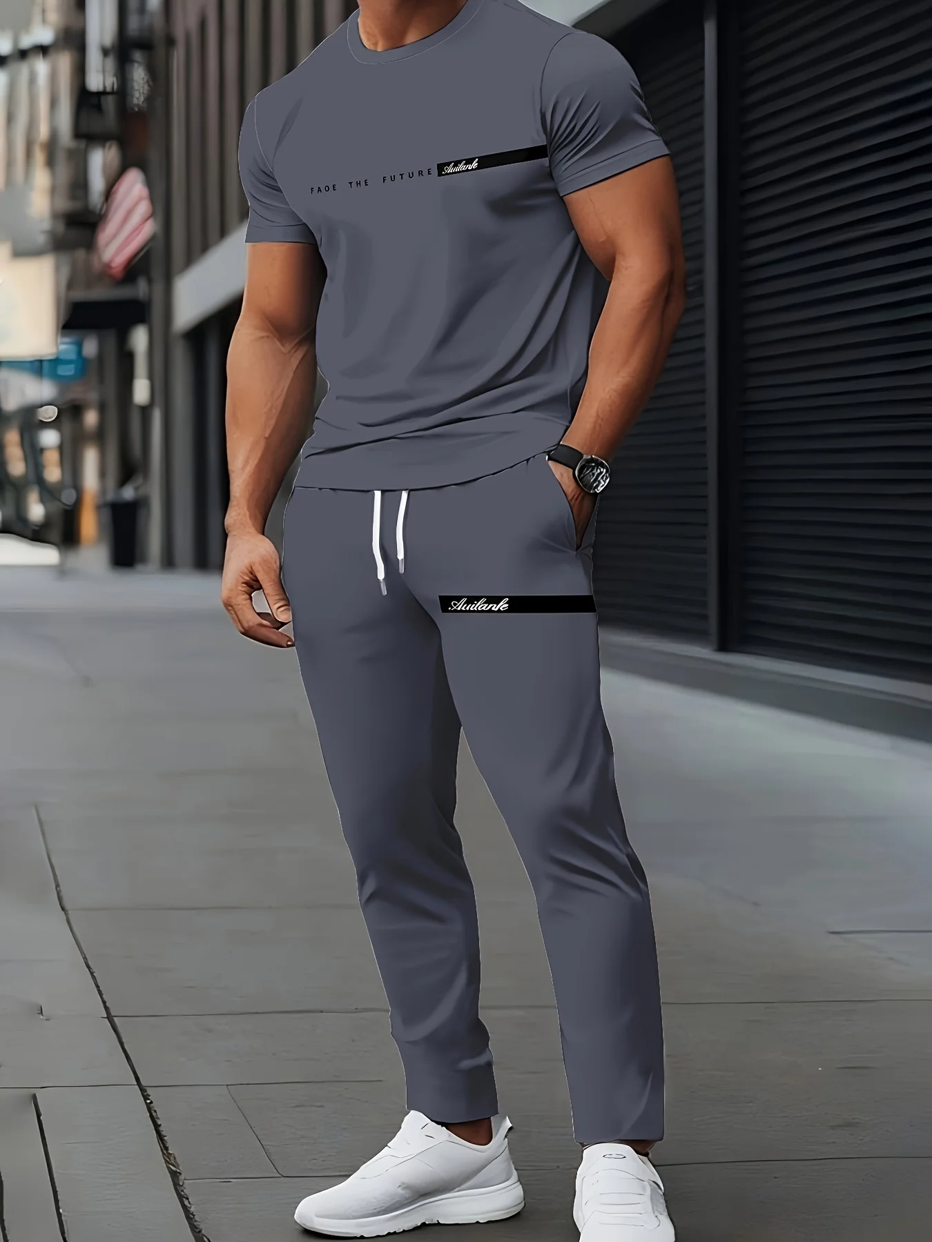 مجموعة رجالية صيفية جديدة غير رسمية موديل 2025 رياضية ثلاثية الأبعاد مطبوعة بأحرف ناعمة ومريحة وقابلة للتنفس