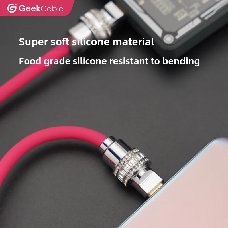 GB manual charging cable suitable for Android phones, Macbooks, laptops, iPads, etc. 5A fast charging 100W chip Type-C to C