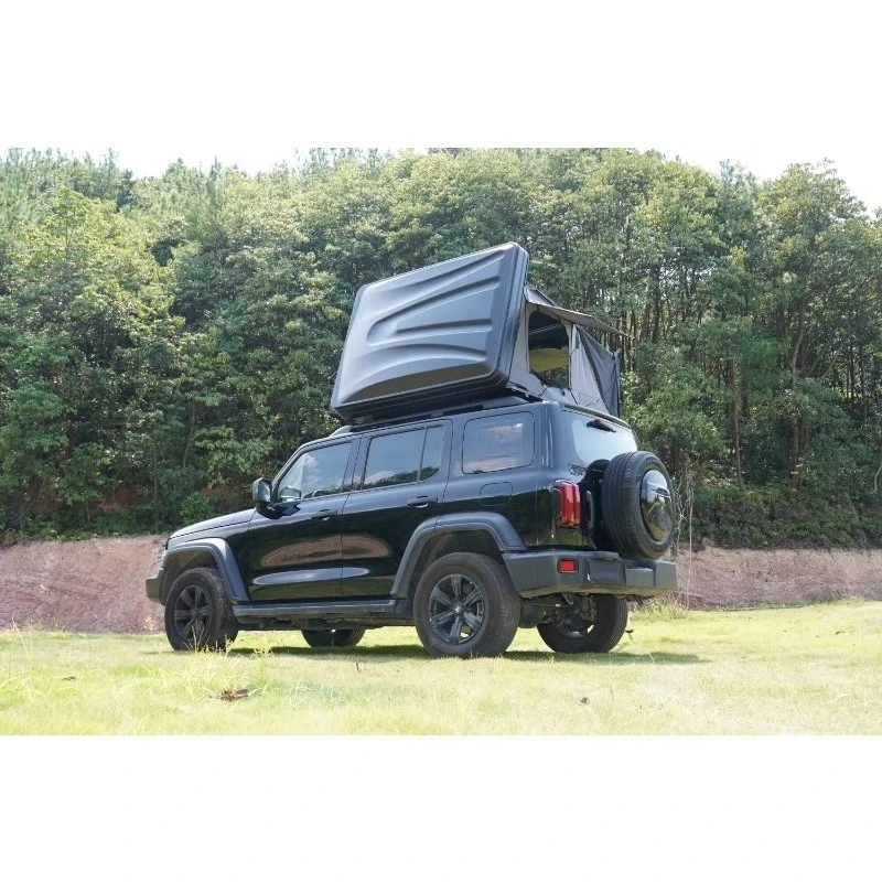 2026 Person Oxford Fabric ABS Hard Shell Rooftop Tent With Side Opening For 4Trucks-Four-Season Camping