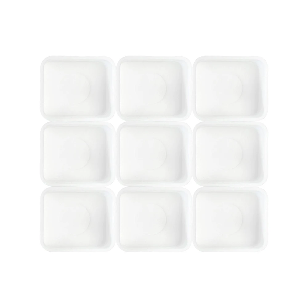 Medias sartenes de acuarela blanca de 2ml, paquete de 50 latas vacías de 1/2 sartenes, latas de acuarela de plástico para aceites de acuarela, pintura acrílica, lata de viaje