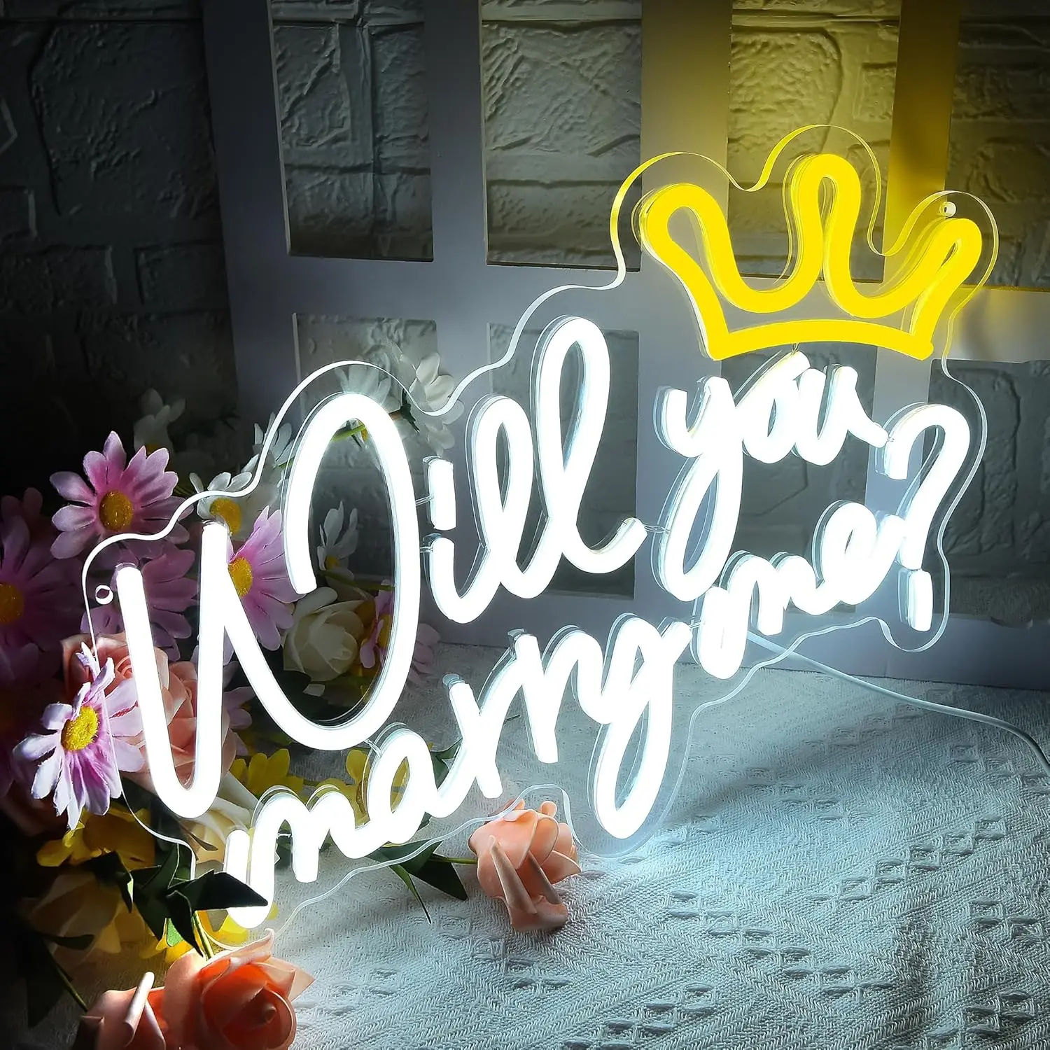 هل تتزوجني النيون تسجيل الزواجني ضوء النيون LED عكس الضوء ل اقتراح الزفاف المشاركة حفلة خطوبة جدار ديكور الهدايا