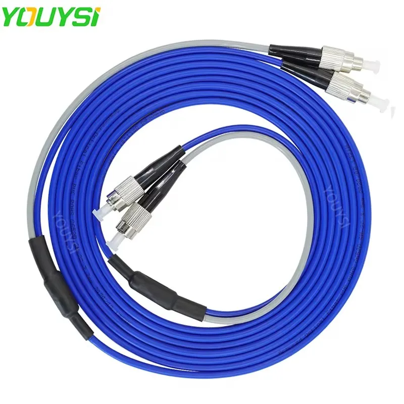 YOUYSI FC/UPC-FC/UPC Singlemode gepanzertes Patchkabel, 2 Kerne, 3 m–30 m, SM-PVC-Mantel, SC LC FC-Faser-Glasfaser-Überbrückungskabel