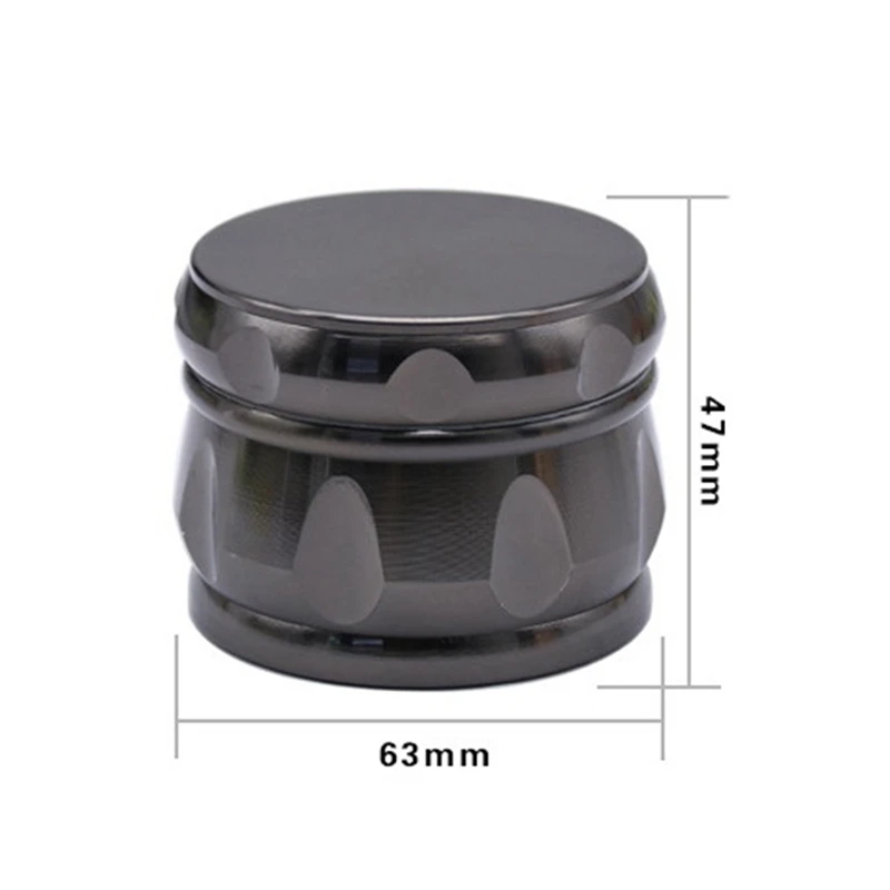 Spice Grinder 4 Layers Grinder 2.5 Inch, Spice Grinder, Food Mill Zinc Alloy Smooth Grinding